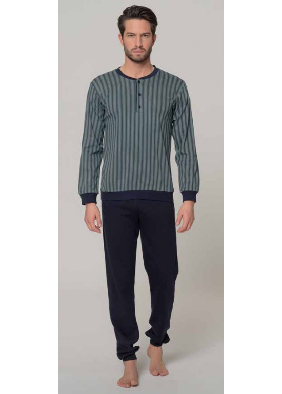 Alpina Pigiama Uomo  Interlook Serafino Con Polsini DAVIDE